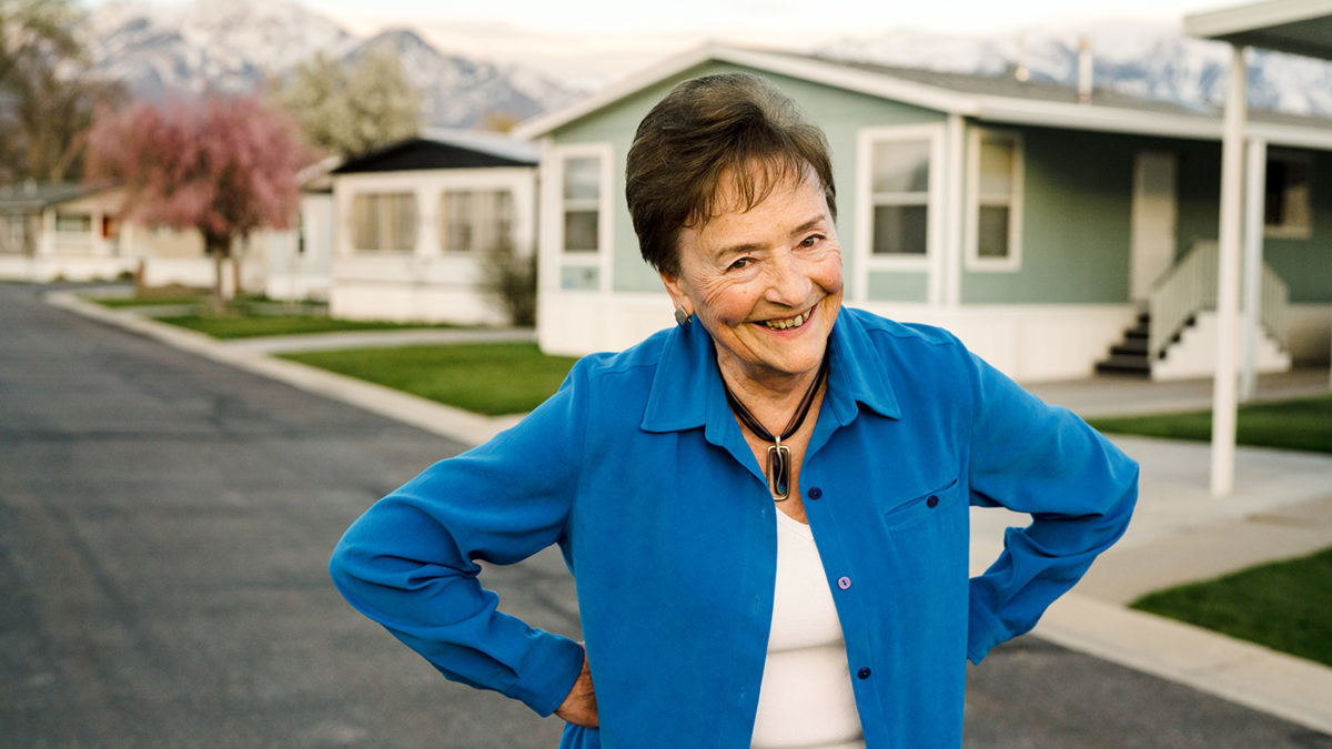 Shirlene Stoven, 81, organized her fellow senior housing residents in the Applewood mobile home park in Midvale, Utah, and formed Applewood Homeowners Cooperative. They fended off developers and were able to work with the city and nonprofits to buy the land their homes sit on.