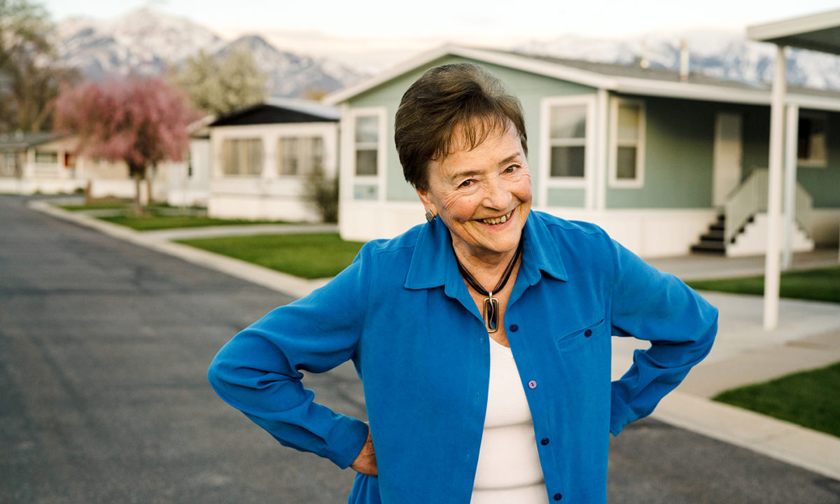 Shirlene Stoven, 81, organized her fellow senior housing residents in the Applewood mobile home park in Midvale, Utah, and formed Applewood Homeowners Cooperative. They fended off developers and were able to work with the city and nonprofits to buy the land their homes sit on.
